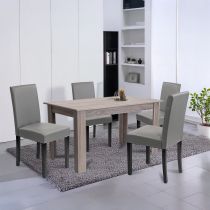 Leon 4+1 étkező garnitúra yorki tölgy-szürke