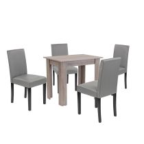 Leon 4+1 étkező garnitúra yorki tölgy-szürke