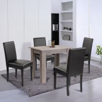 Leon 4+1 étkező garnitúra yorki tölgy-fekete