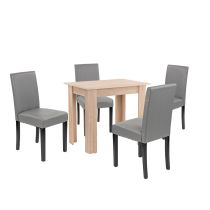 Leon 4+1 étkező garnitúra sonoma tölgy-szürke
