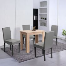 Leon 4+1 étkező garnitúra sonoma tölgy-szürke