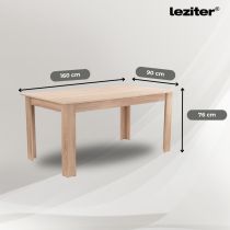 Leon 4+1 étkező garnitúra sonoma tölgy-fekete