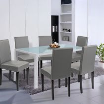 Mira 6+1 étkező garnitúra fehér-szürke