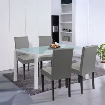 Mira 4+1 étkező garnitúra fehér-szürke