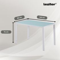 Mira 4+1 étkező garnitúra fehér-fekete