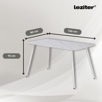 Megan 6+1 étkező garnitúra fehér-szürke