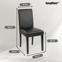 Megan 6+1 étkező garnitúra fehér-fekete