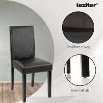 Megan 6+1 étkező garnitúra fehér-fekete