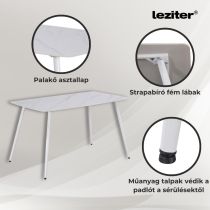 Megan 4+1 étkező garnitúra fehér-szürke