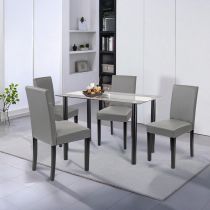 Karin 4+1 étkező garnitúra fekete-szürke