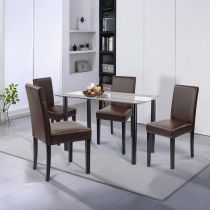 Karin 4+1 étkező garnitúra fekete-barna