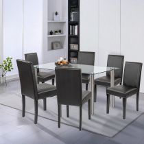 Cadiz 6+1 étkező garnitúra fehér-fekete