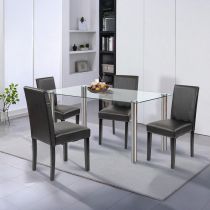 Cadiz 4+1 étkező garnitúra fehér-fekete