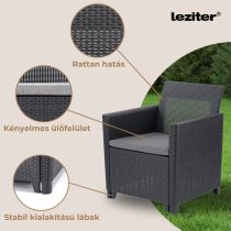 Claire 7 személyes kerti bútor garnitúra