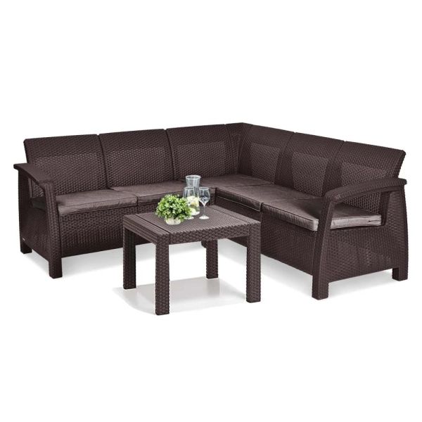 Corfu relax sarokgarnitúra rosario asztallal