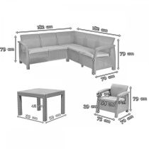 Corfu relax duo set kerti bútor garnitúra