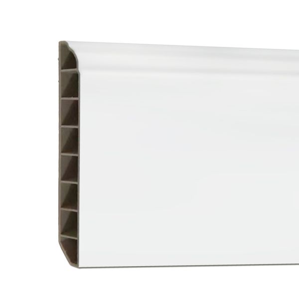 Vinyl SPC padlószegély Snow white 2400x100x12 mm