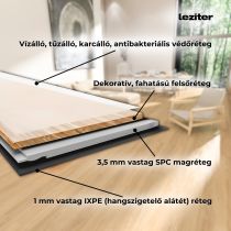 Leziter Kent tölgy Vinyl SPC fózolt padló
