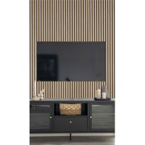 Akusztikus panel, fa furnér, natúr, tölgy hatású 240x60x2,2 cm