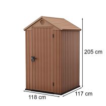 Darwin 4x4 műanyag kerti ház barna