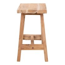 Barcelona sámli, teak fa, nature, 50x25x45 cm