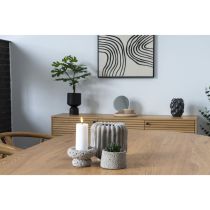 Virágcserép, kerámia, fekete ø15x23,5 cm