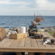 Pleiku fali kosár, vízi jácint, natúr, 20x11x20 cm