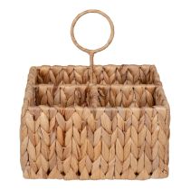 Pleiku fali kosár, vízi jácint, natúr, 20x11x20 cm