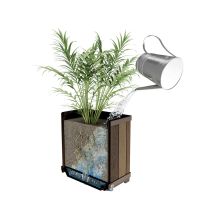 Deco szögletes műanyag virágláda 61 L