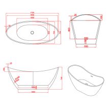 Lago szabadon álló fürdőkád