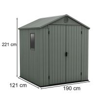 Darwin 6x6 műanyag kerti ház zöld