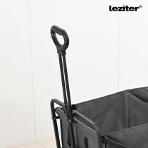 Összecsukható prémium kerti strandkocsi tetővel szürke
