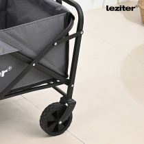 Összecsukható standard kerti strandkocsi asztallal szürke