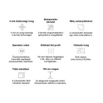 Spirit Deep 80x80 cm íves zuhanykabin zuhanytálcával