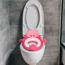Wc szűkítő ülőke fülekkel puha párnával rózsaszín
