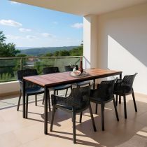 Romen Large 6+1 kerti bútor garnitúra szett dió-grafit