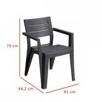 Amari Large 6+1 kerti bútor garnitúra szett dió-grafit