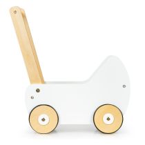 Fa járássegítő babakocsi fehér