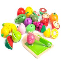 Fa gyümölcsszeletelő készlet, 20 darabos