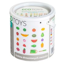 Fa gyümölcsszeletelő készlet, 20 darabos