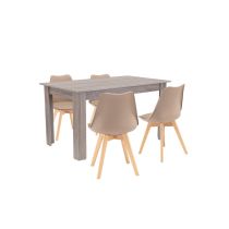 Zara 4+1 étkező garnitúra bézs-yorki tölgy