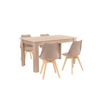 Zara 4+1 étkező garnitúra bézs-sonoma tölgy