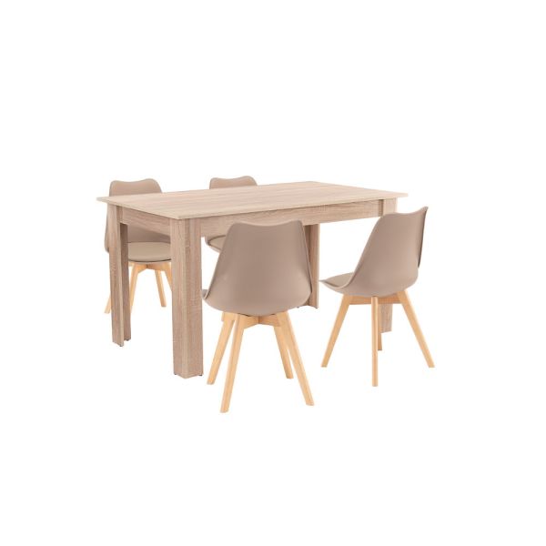 Zara 4+1 étkező garnitúra bézs-sonoma tölgy