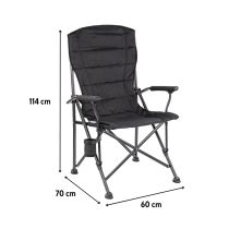 Leziter XL karfás horgász szék pohártartóval fekete