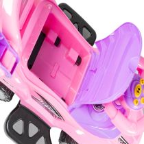 Ride-on autó tolóautó 3 az 1-ben deluxe fogantyúval és zenélő panellel rózsaszín