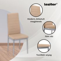 Mabel 6+1 étkező garnitúra bézs-szürke