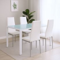 Mabel 4+1 étkező garnitúra fehér-szürke