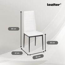 Mabel 4+1 étkező garnitúra fehér-fekete