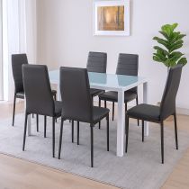 Liana 6+1 étkező garnitúra fekete