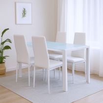 Liana 4+1 étkező garnitúra fehér